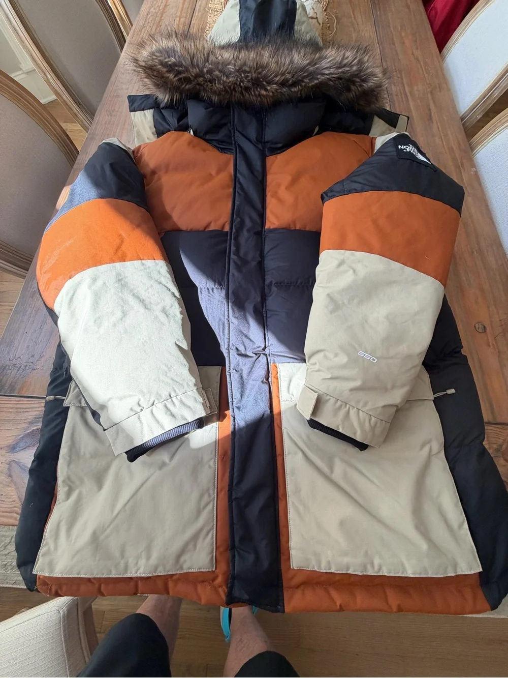 NORTH FACE CAFE CARAMEL 550 DOWN PARKA MENS XL NWOT EXCELLENT CONDITION RET$699